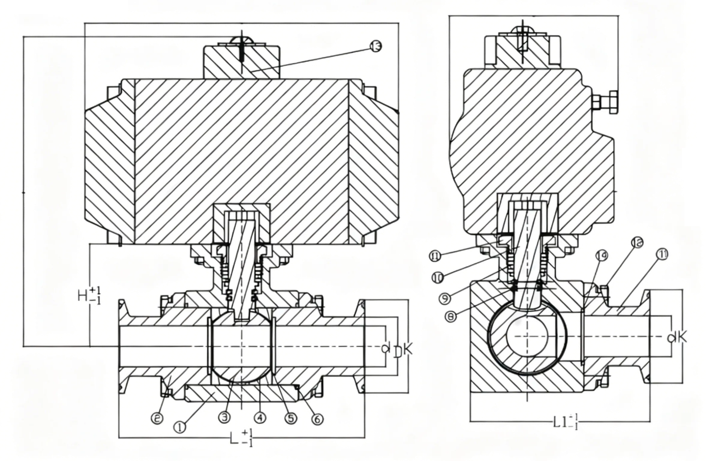 sanitary-square-three-way-ball-valve-outline